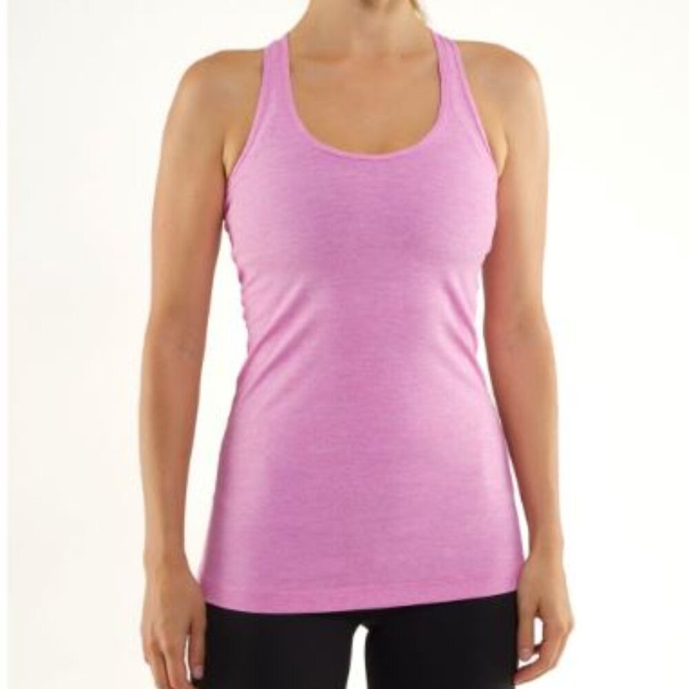 Lululemon Cool Racerback Tank Heathered Smoky Rose